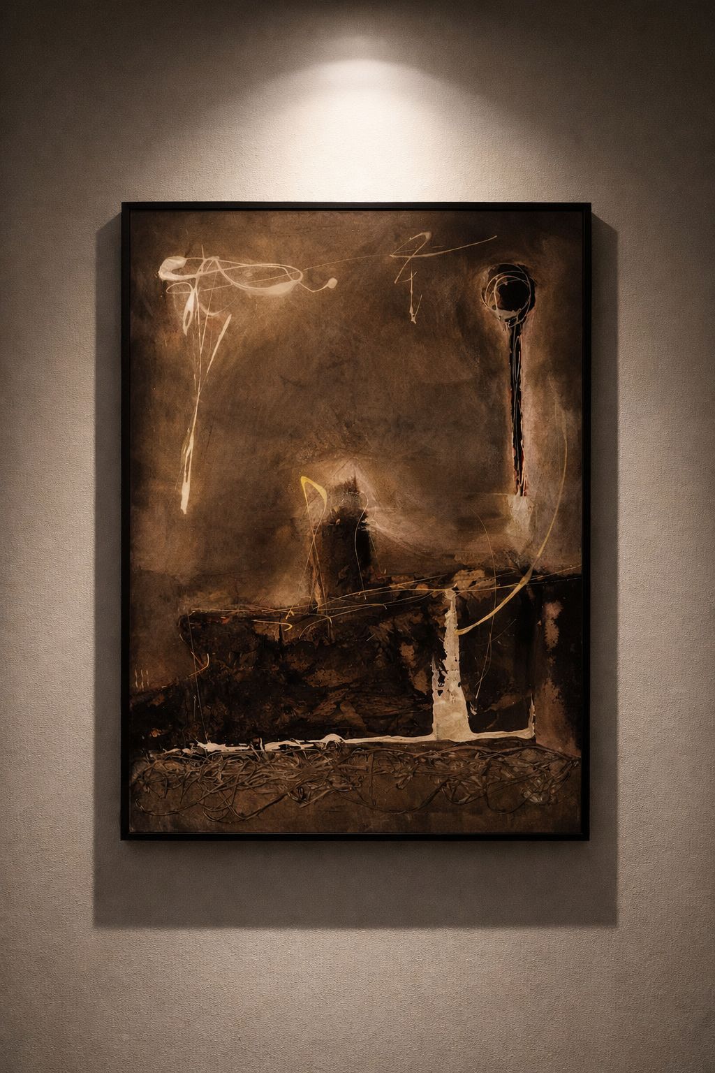 Acrylique et brou de noix sur toile